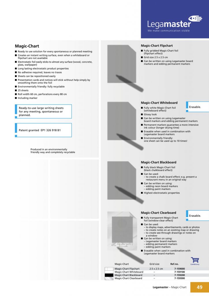 Legamaster Magic Chart Clearboard